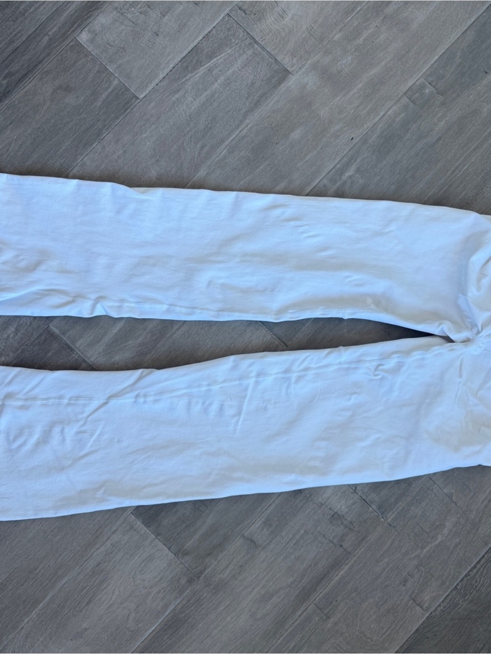 White Boot-Cut Yoga Pants with Flared Leg - Picture 4 of 5